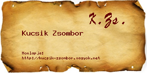 Kucsik Zsombor névjegykártya
